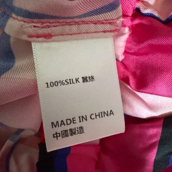 Paper London Size 6 Pink Silk Miami Check Wide Leg Pants Trousers Chic Pockets - Picture 7 of 8